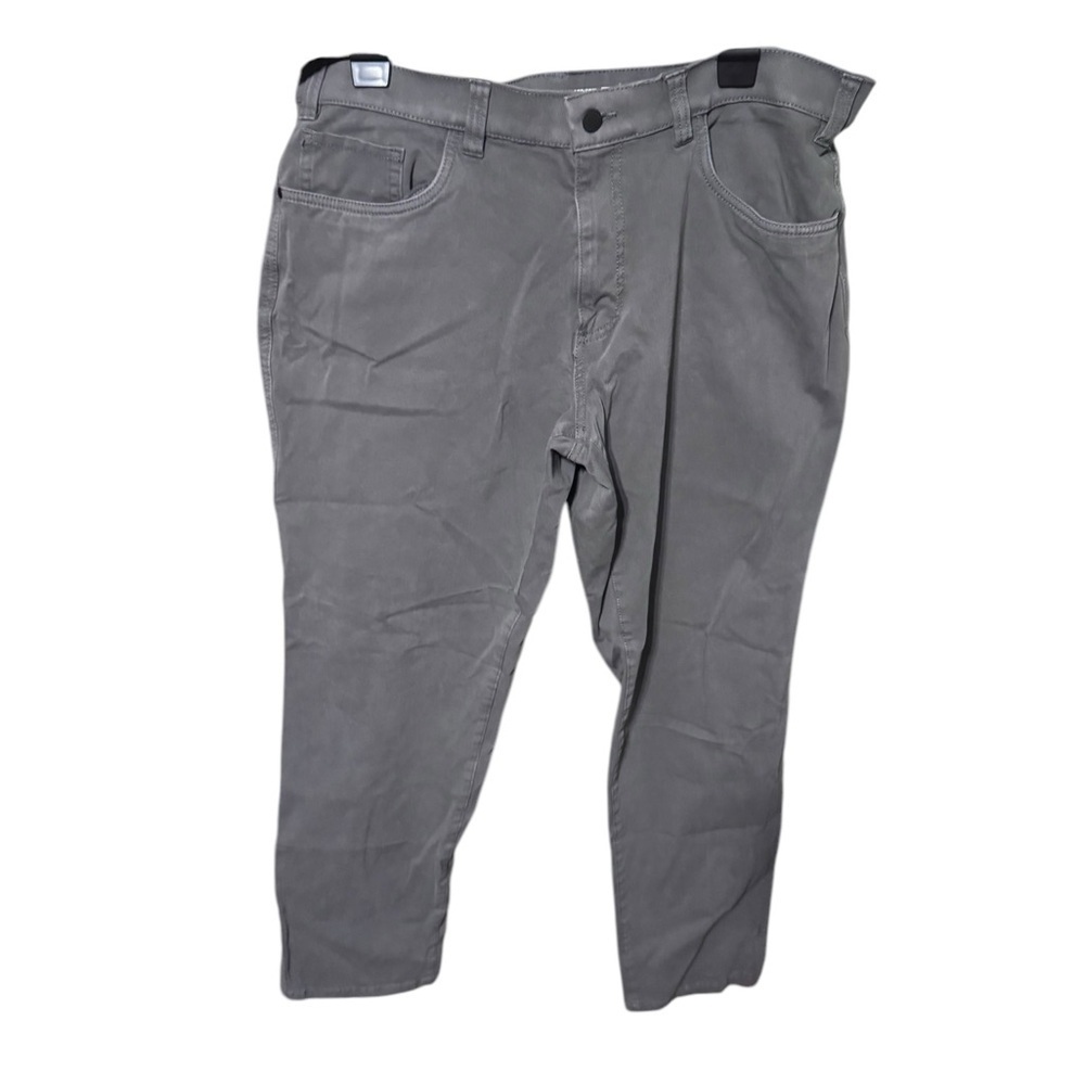 Haggar Jeans Mens 38x32 Gray City Flex Slim Straight Denim Stretch Pants J9